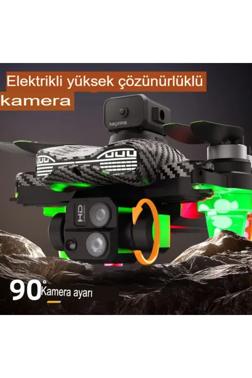Bilişim Burada C19S Akıllı Engel Tanıma ve Renkli Işıklandırmalı Profesyonel Drone! ✨